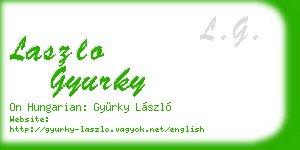laszlo gyurky business card